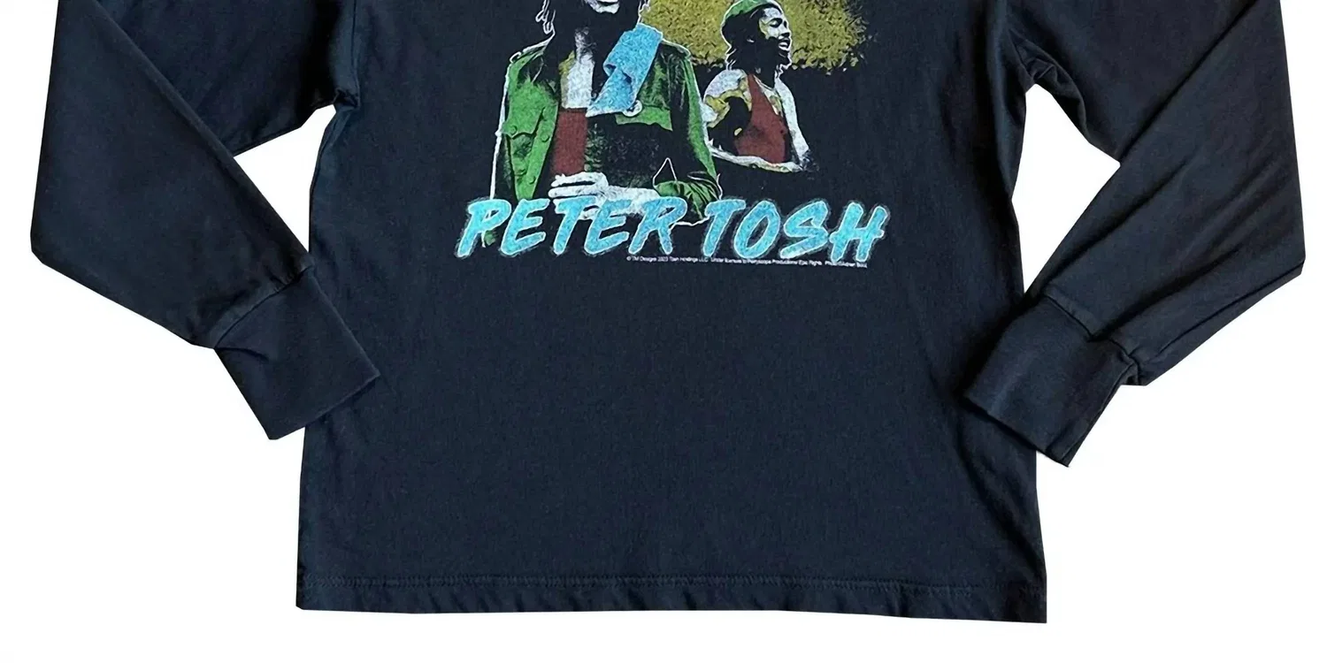 Детский лонгслив для мальчиков с принтом Peter Tosh ROWDY SPROUT, черный