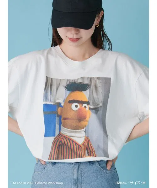 Детская футболка с принтом Vintage Photo SESAME STREET, Off White — фото 2