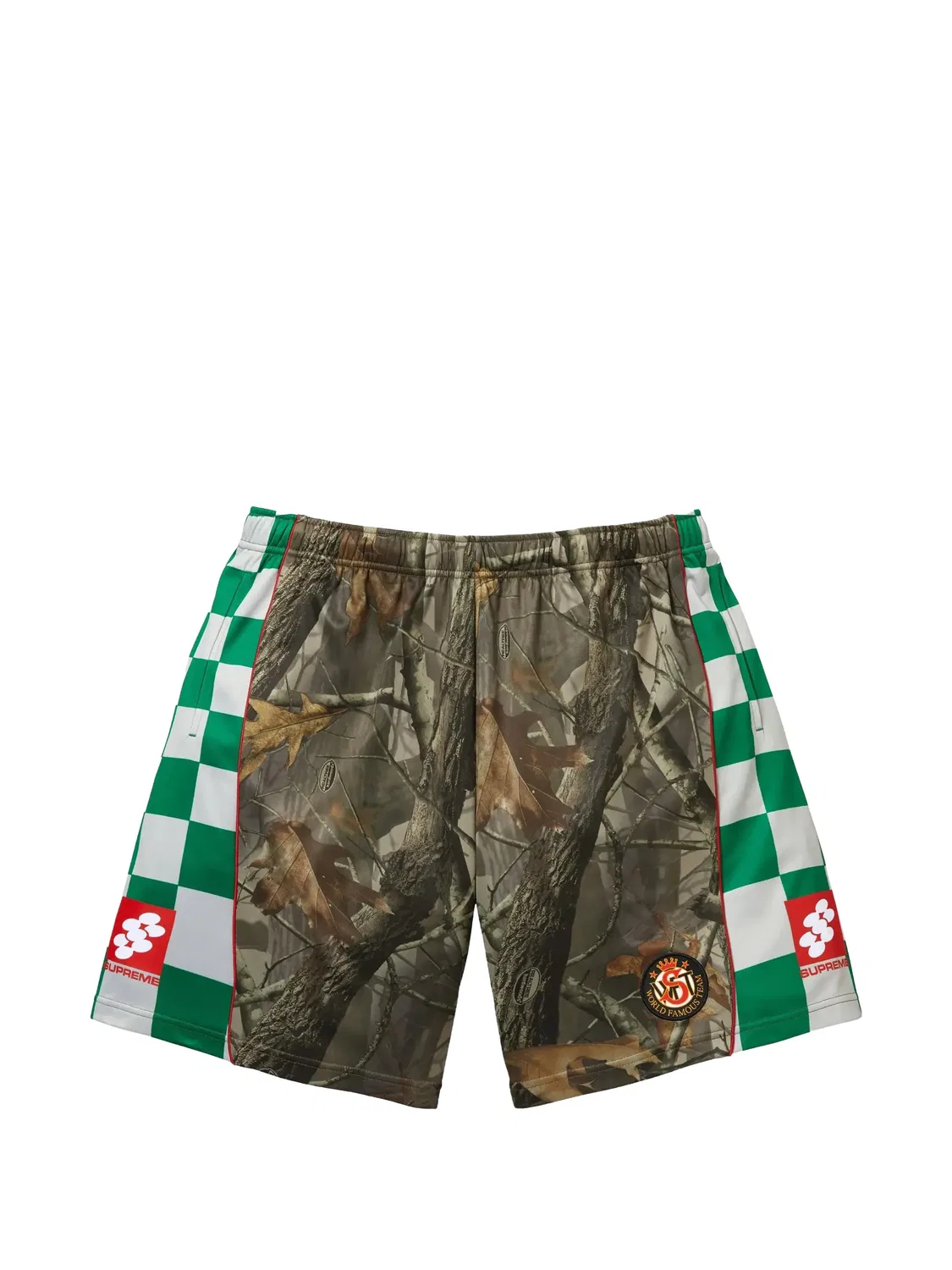 Шорты-бермуды с клетчатым камуфляжем Supreme, коричневый