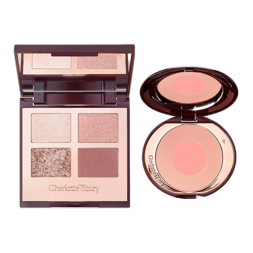Женский набор для макияжа глаз и щек с палеткой теней и румянами Charlotte Tilbury, First Love Bright Eyes