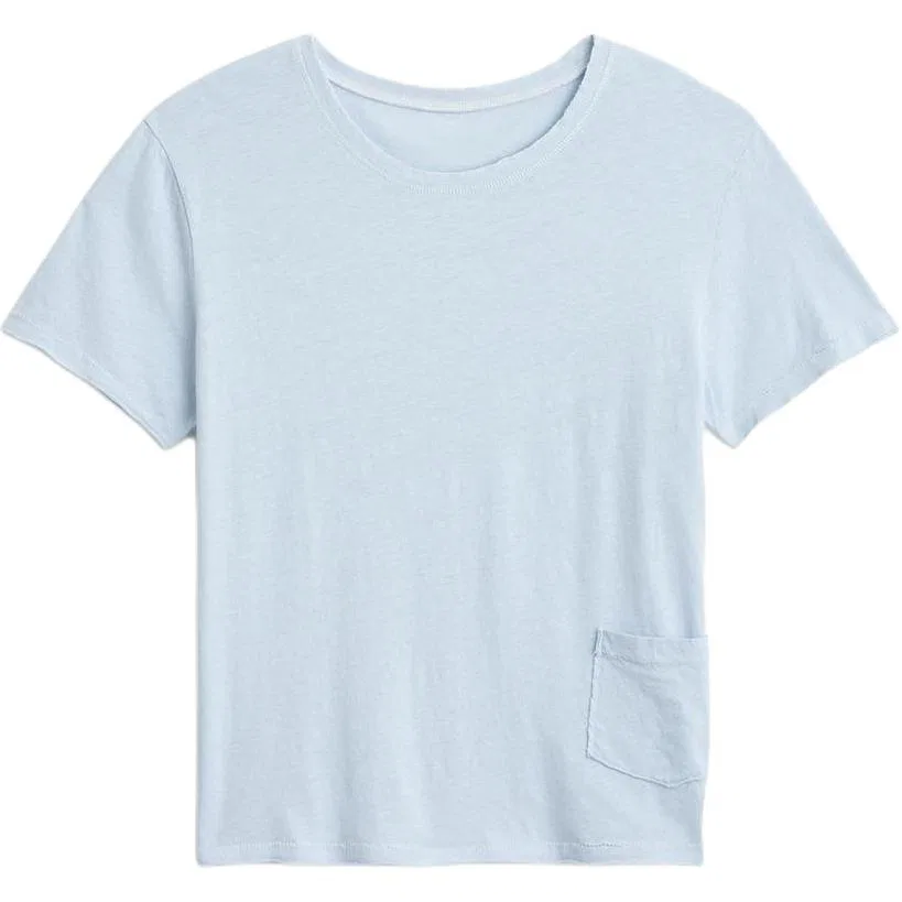 Женская футболка с круглым вырезом Light Blue ZARA