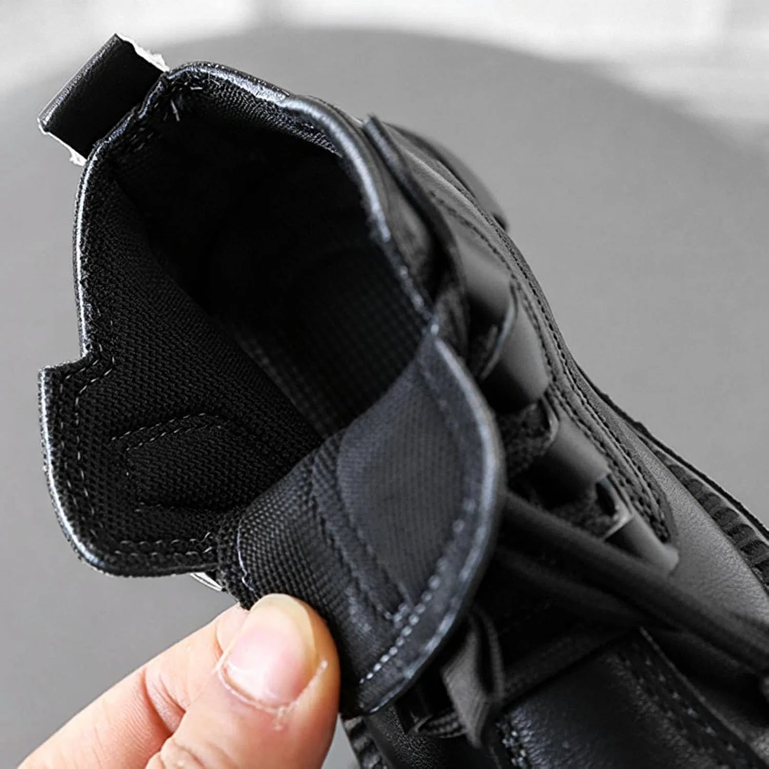 Детские ботинки для девочек на шнуровке с мехом SHOPESSA, Black — фото 2
