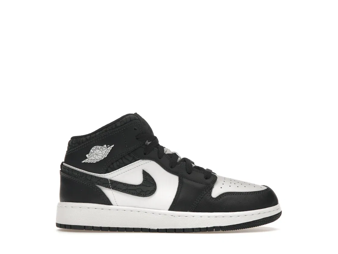 Детские кроссовки Lifestyle с принтом Jordan 1 Mid SE Jordan, Off-Noir/White/Black/Black