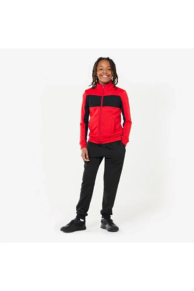 Детский спортивный комплект для девочек с принтом red/black Decathlon, Red / Black
