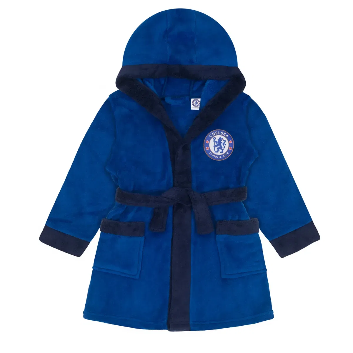 Детский халат с капюшоном из флиса Chelsea Fc, Royal