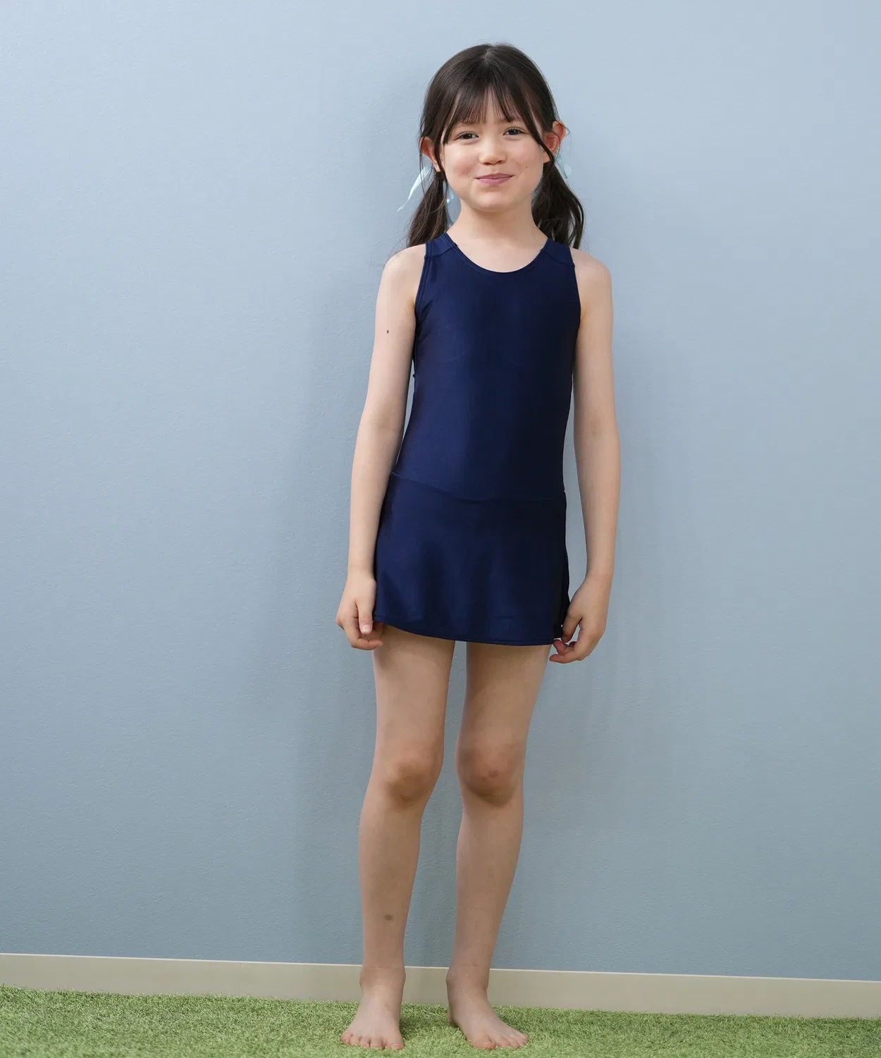 Детский купальник для девочек с длинными штанинами, модель BRASH DENNY Murasaki Sports, Navy