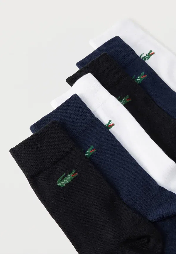 Носки Lacoste Унисекс, Набор из 6 пар, Классические, Белый/Черный/Темно-синий — фото 2