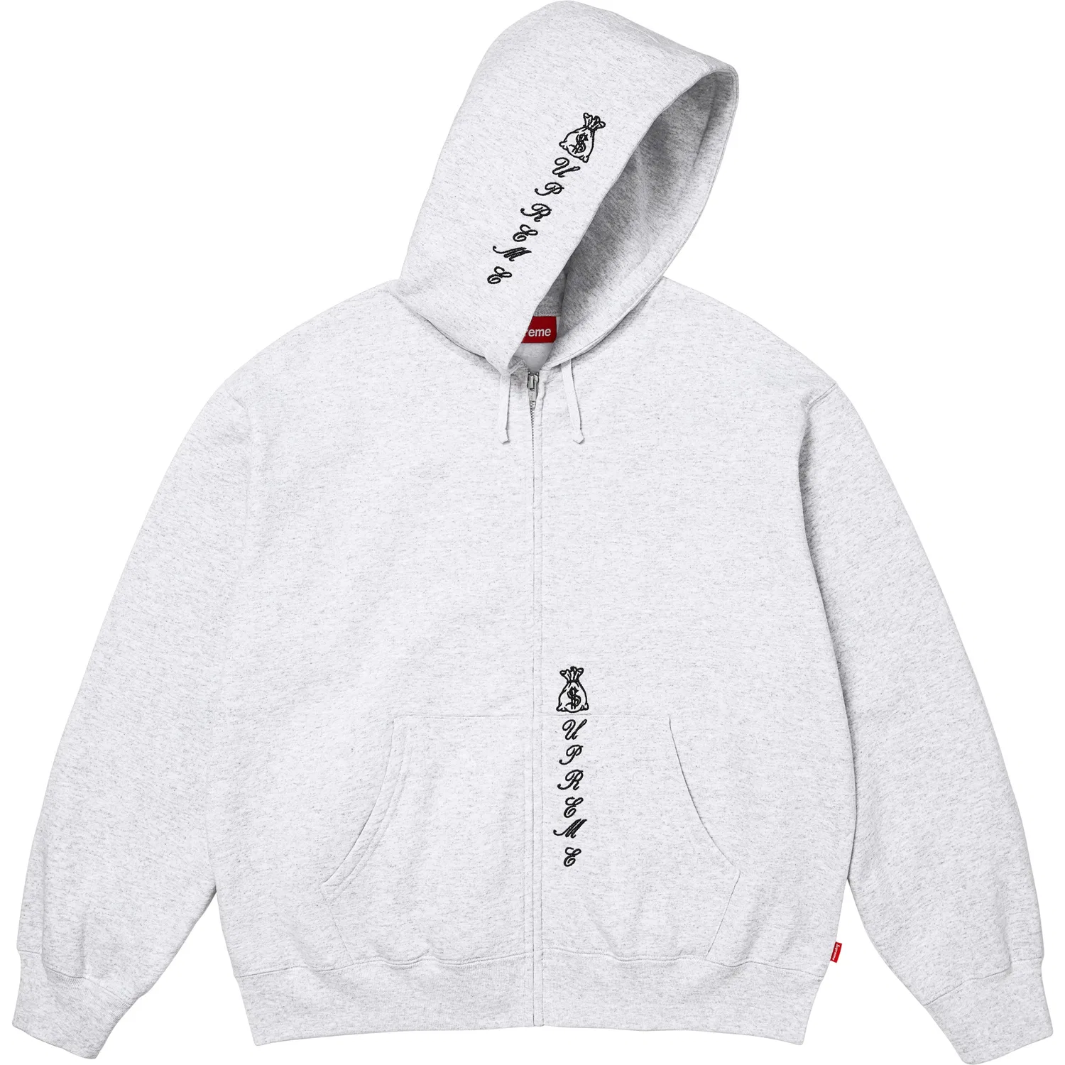 Детский свитшот с капюшоном Supreme FW26, Gray/Gray — фото 3