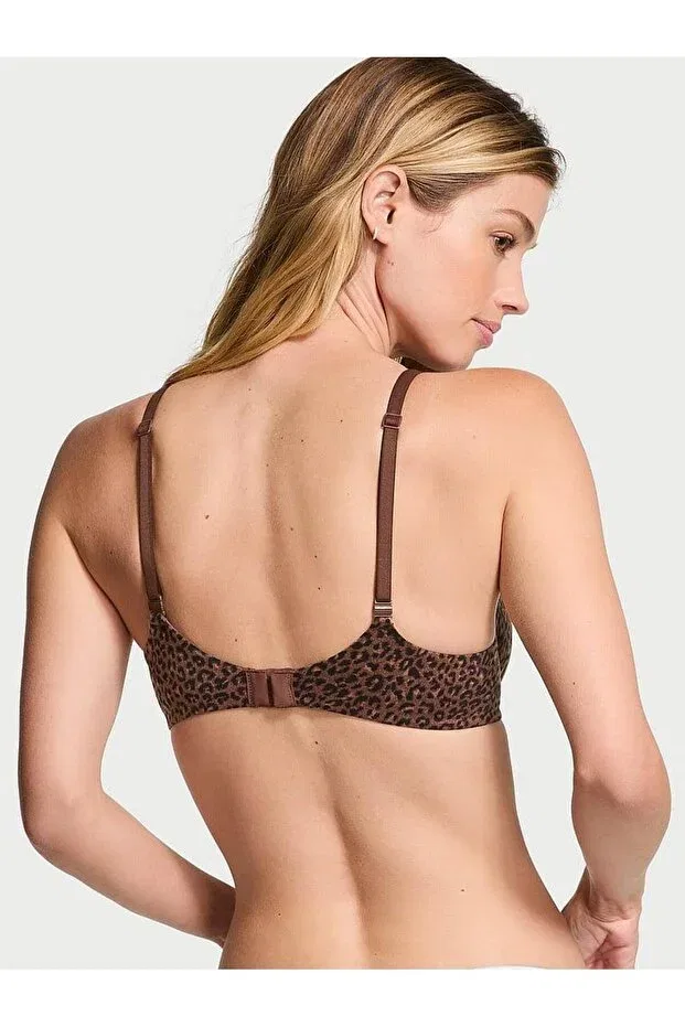 Женский бюстгальтер с принтом Smooth Light Support Full-Coverage Bra Victoria'S Secret, Leopard — фото 2