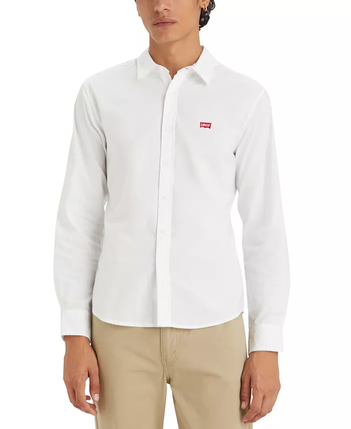 

Мужская рубашка Battery Housemark Slim-Fit с эластичной тканью Levi's, белый