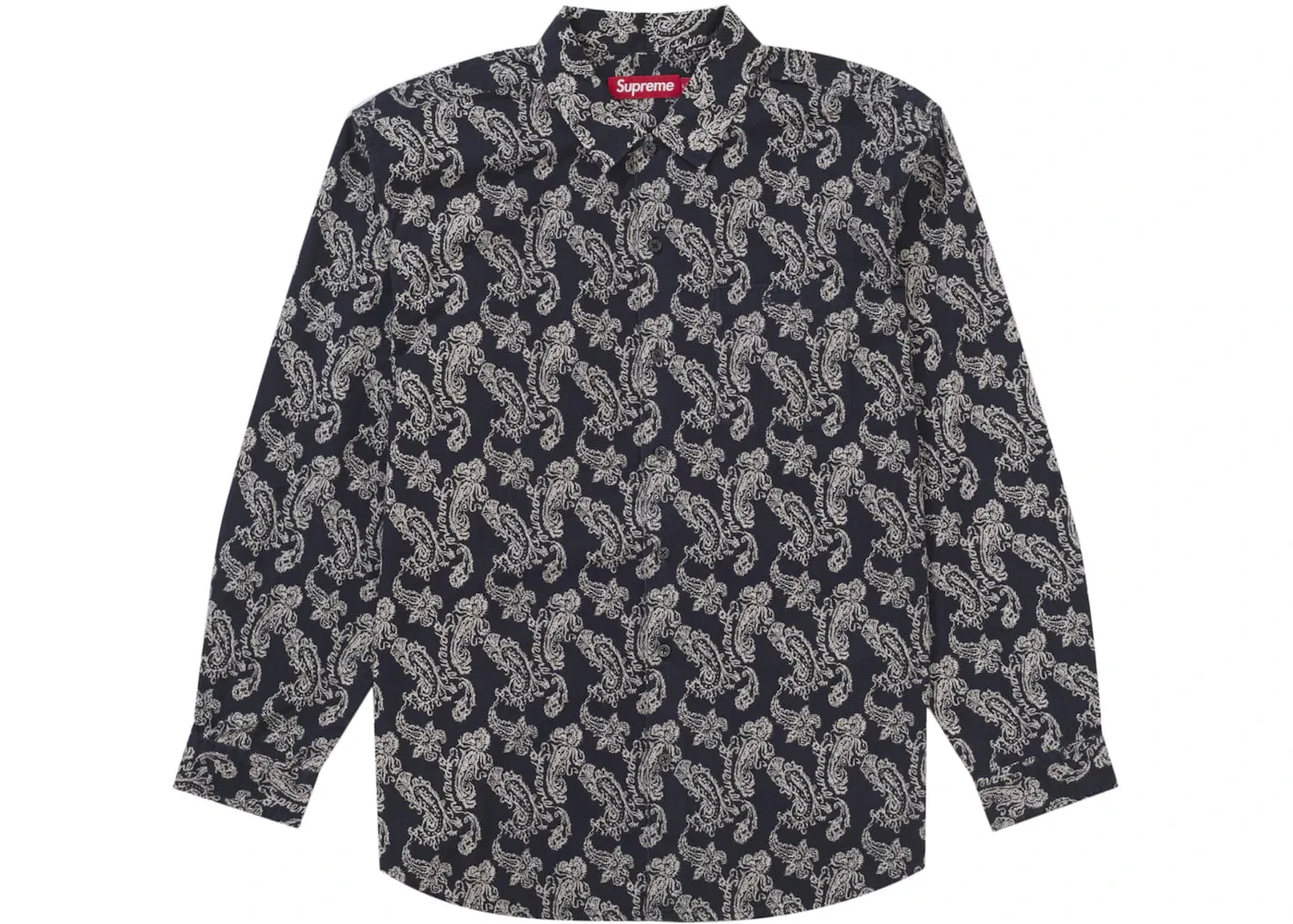 Мужская рубашка с принтом Paisley Flannel Supreme, Black