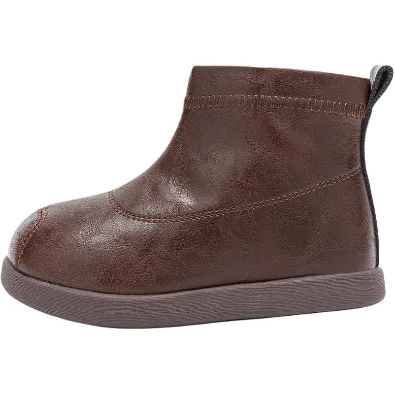Детские высокие ботинки с защитой от скольжения, EBMINI, Brown