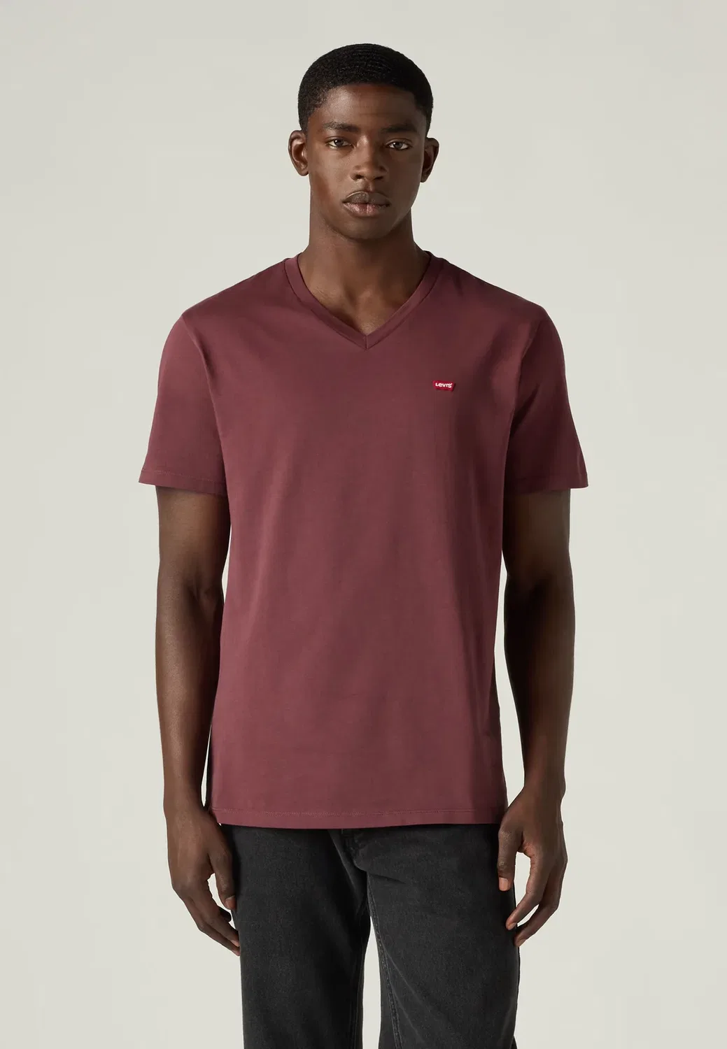 Футболка с V-образным вырезом - базовая футболка Levi'S, Vineyard Wine — фото 2
