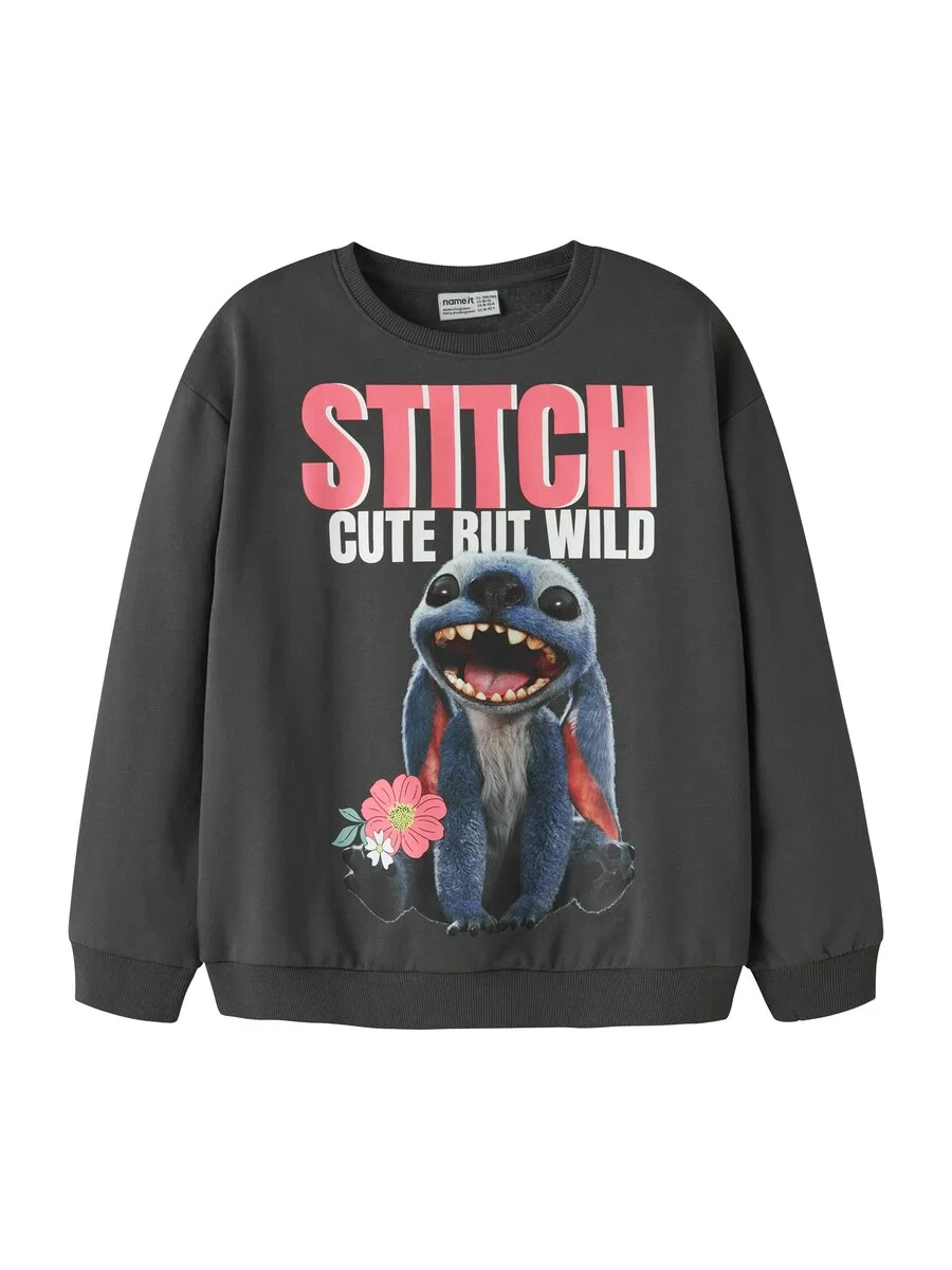 Толстовка NAME IT 'NKFJYNI STITCH' черного цвета