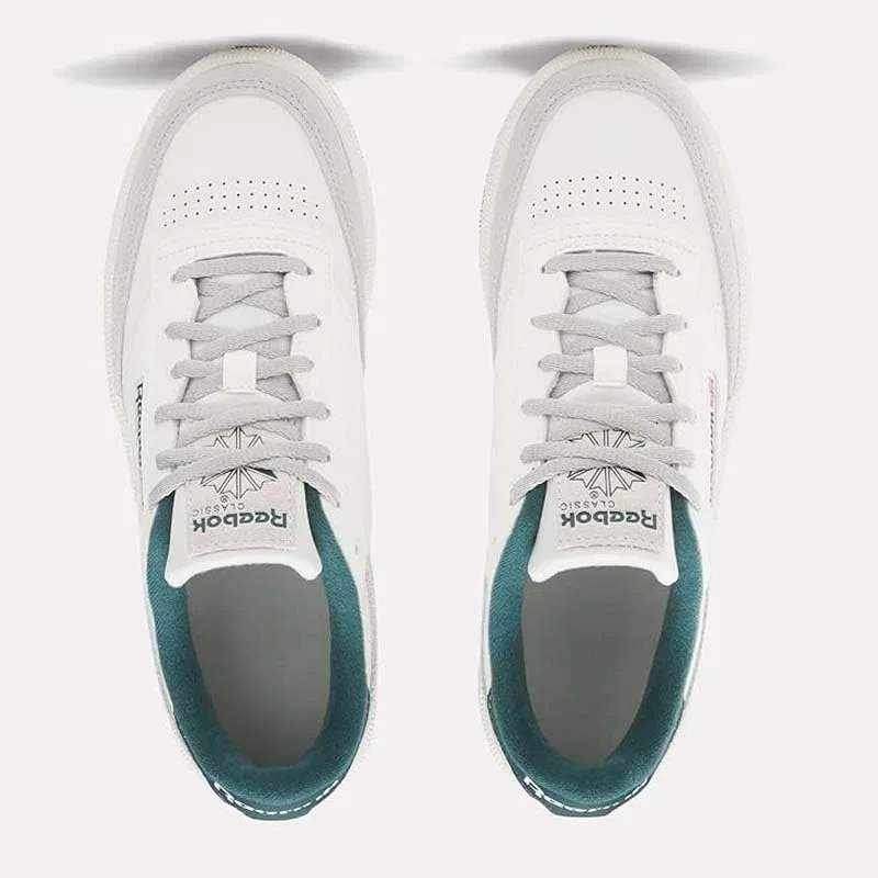 Детские кроссовки для мальчиков с низким вырезом Club C Reebok, Chalk Grey1 Frostgreen — фото 4