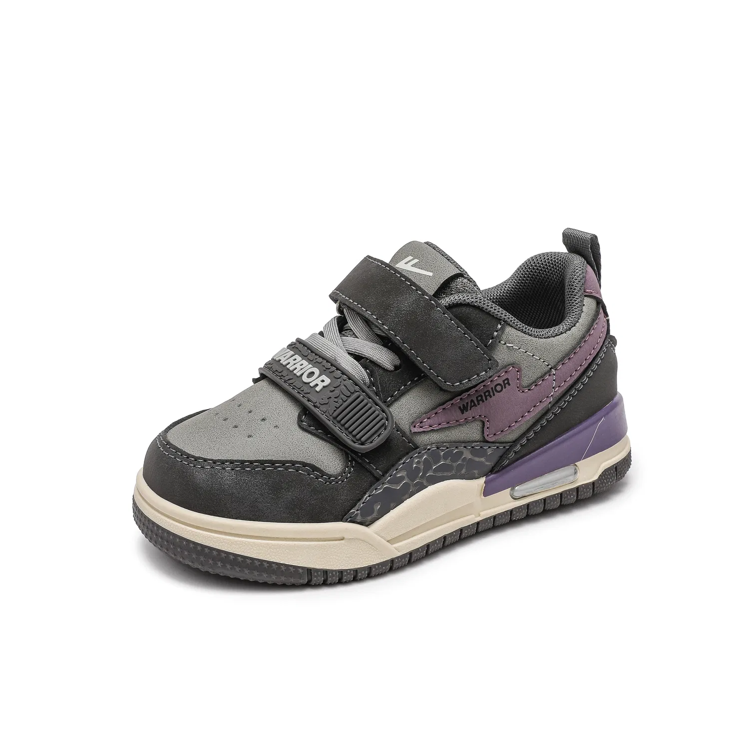 Детские кроссовки для скейтбординга с закрытым носком WARRIOR, Gray Purple — фото 3