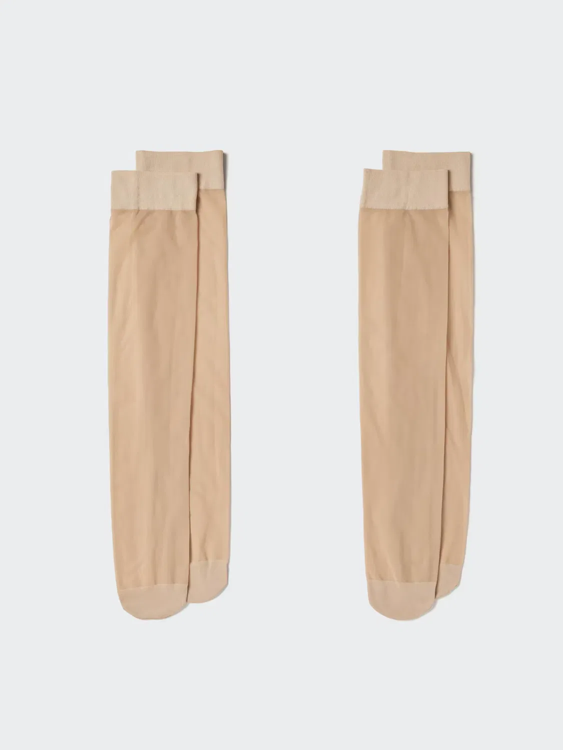 Гольфы Uniqlo, базовые чулки до колена, бежевый