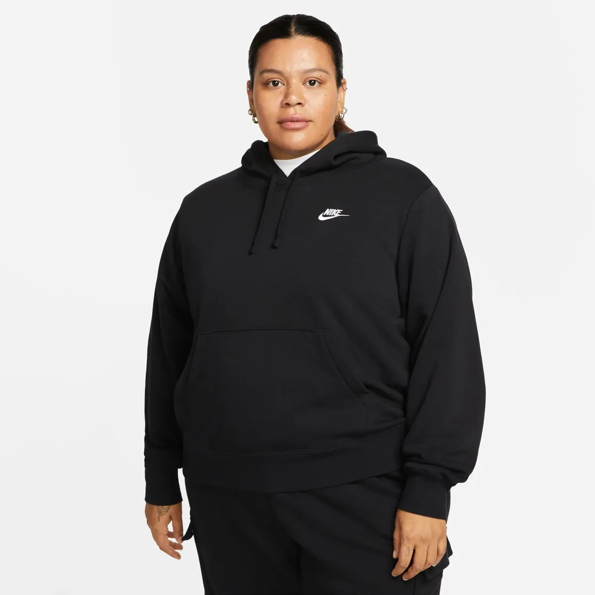 

Толстовка с капюшоном Nike Sportswear "CLUB FLEECE WOMEN'S PULLOVER HOODIE (PLUS SIZE)", белый