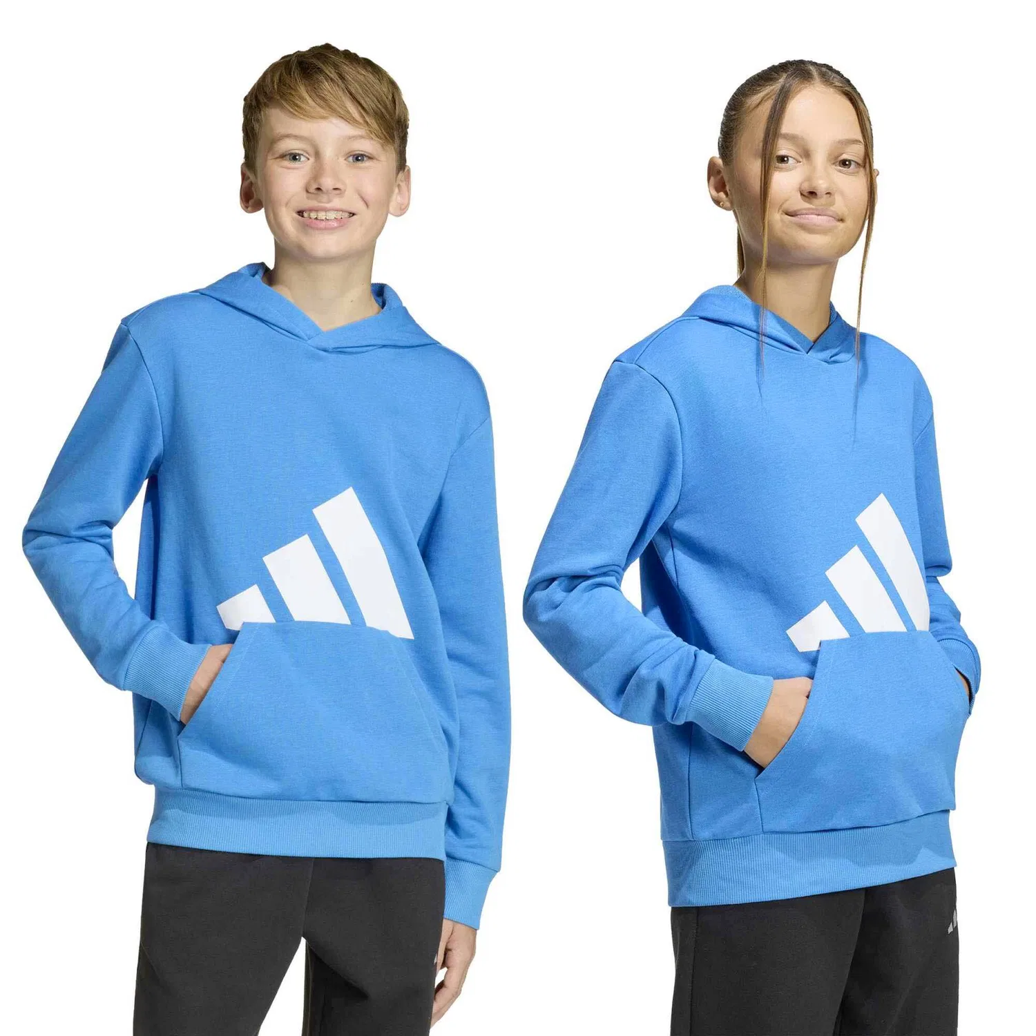 Детское худи с капюшоном Adidas Sport J Bl Ft Hd 280 Sweatshirt, Hellblau — фото 2