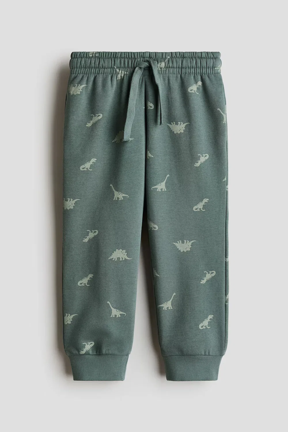 Спортивные брюки с внутренней подкладкой из ворса H&M, Dunkeltürkis/Dinosaurier
