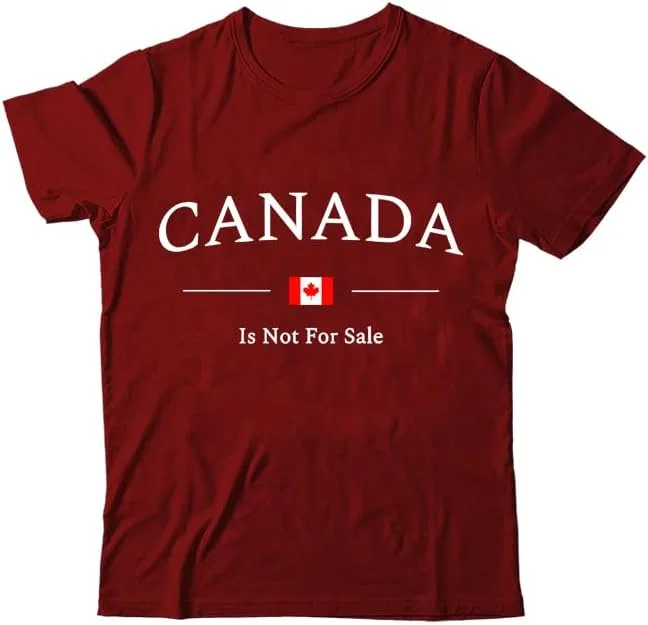 Футболка с принтом Canada is Not for Sale, Claret-1