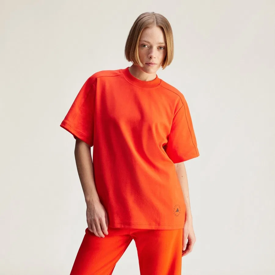 Женская футболка oversize с принтом adidas by Stella McCartney Logo Tee adidas, Красный
