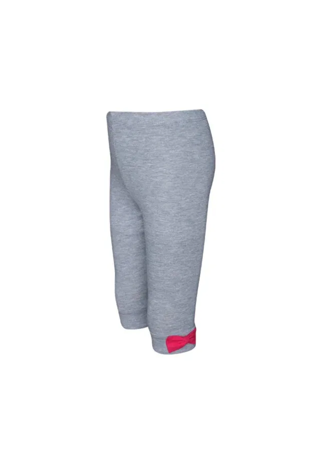 Детские леггинсы для девочек с бантом Lovetti, Cool Gray — фото 3