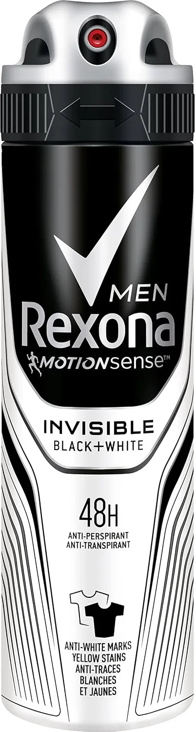 Антиперспирант-дезодорант Rexona Men Invisible Black + White Spray 150 мл, Fresh — фото 2