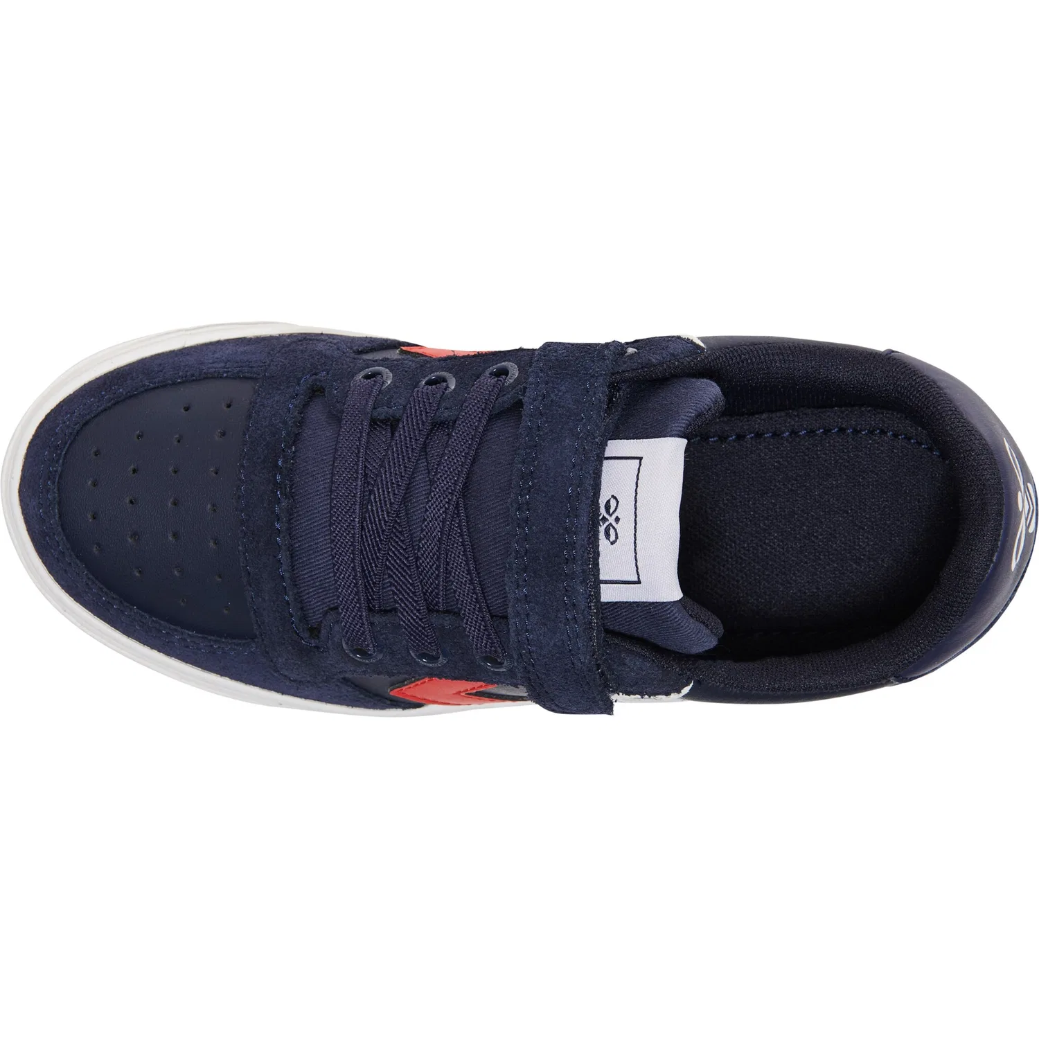 Детские кожаные кроссовки на шнуровке Hummel, Dark Blue — фото 4