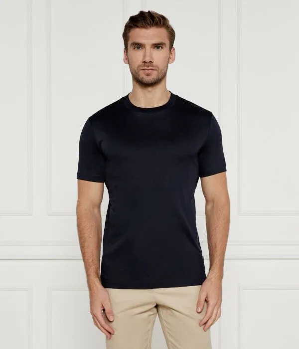 Футболка хлопковая H-Tessler Slim Fit BOSS, Blu Marino