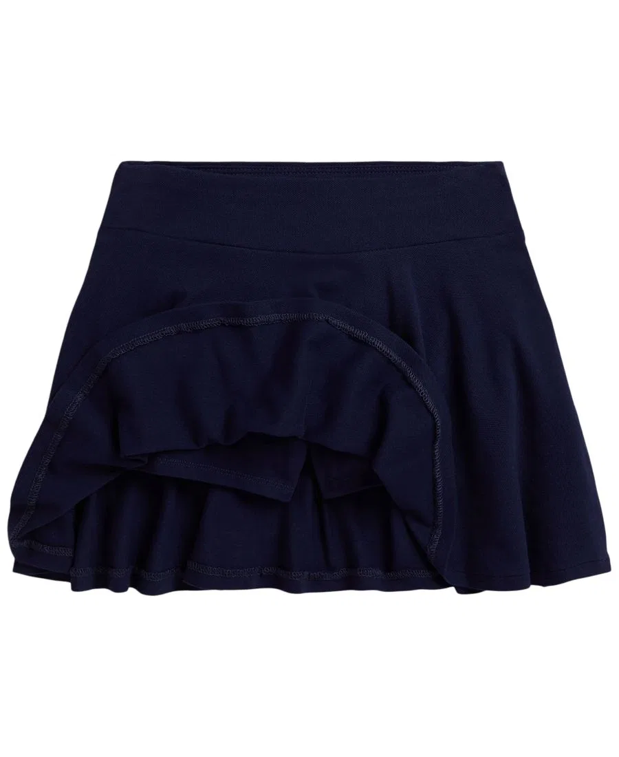 Юбка-шорты из стрейч-сетки с вышивкой Polo Ralph Lauren, Refined Navy — фото 4
