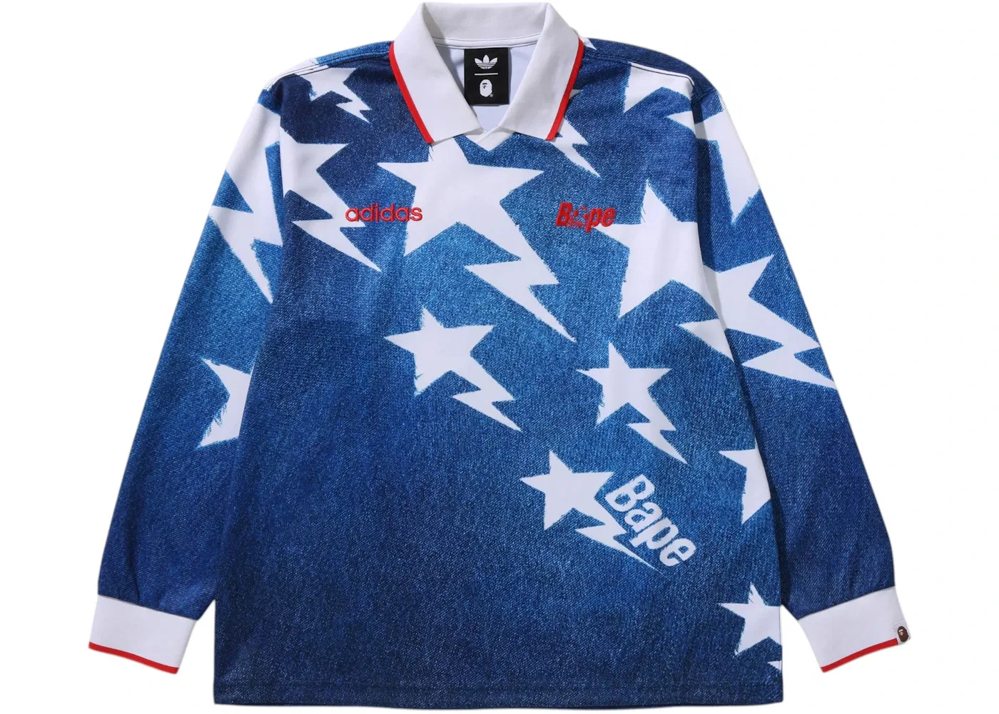 Мужская джерси с длинным рукавом Jersey Adidas, Medium Blue Denim