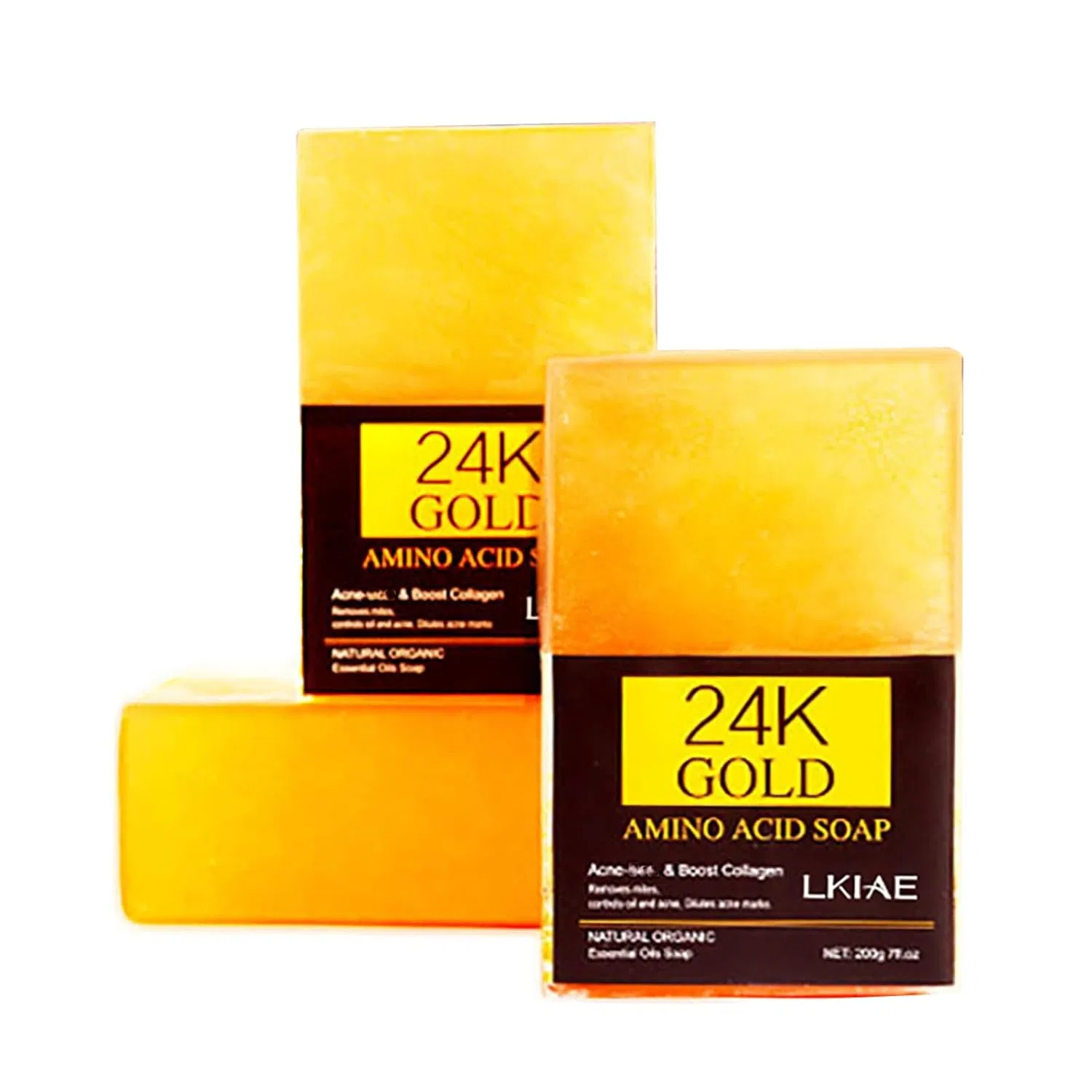 Мыло с 24K золотом и аминокислотами AILKE BOOST LUSTER, набор 3 шт, 200 г, Pack of 3