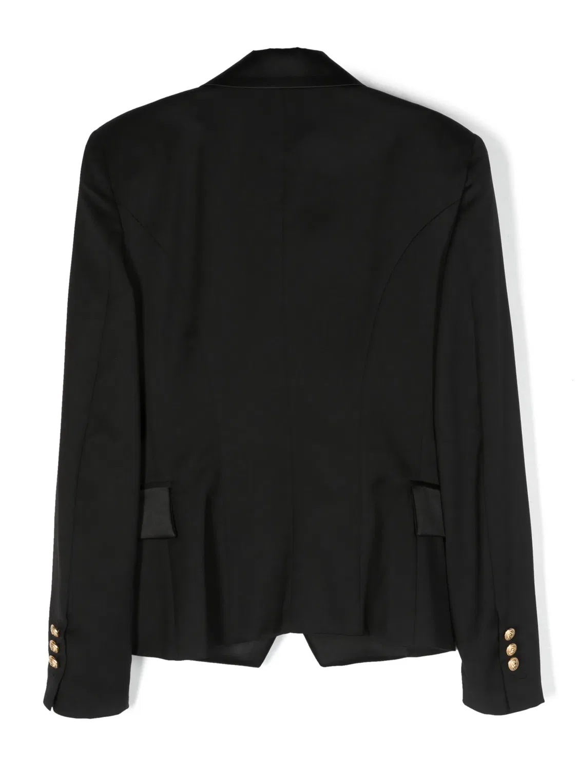 Двубортный блейзер изVirgin Wool Balmain, черный — фото 3