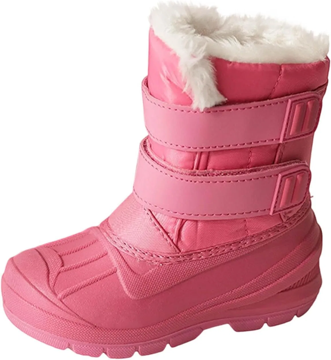 Детские зимние снежные ботинки на меху с липучкой Zzalalana, Hot Pink