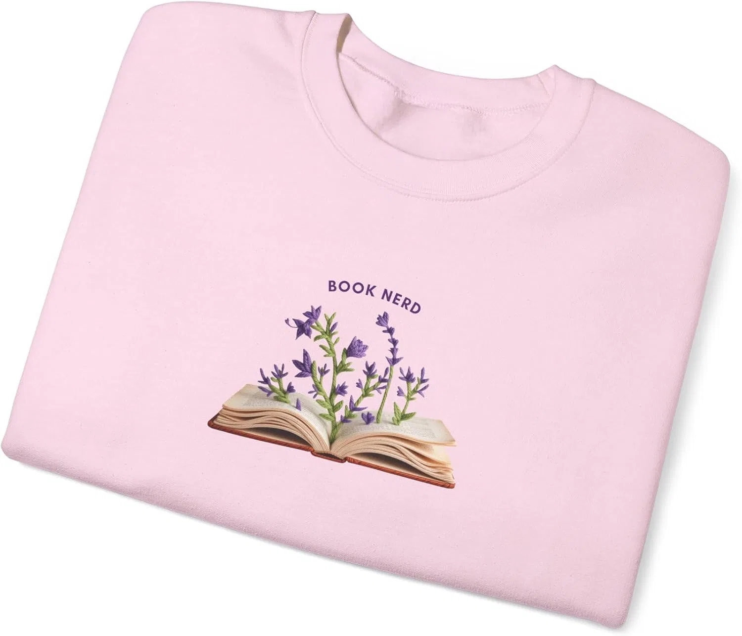 Женская футболка с цветочным дизайном Gildan 18000, Light Pink