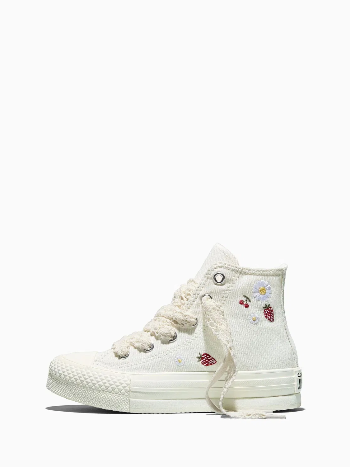 Кеды Converse Chuck Taylor EVA Lift Strawberry Print, белые — фото 2