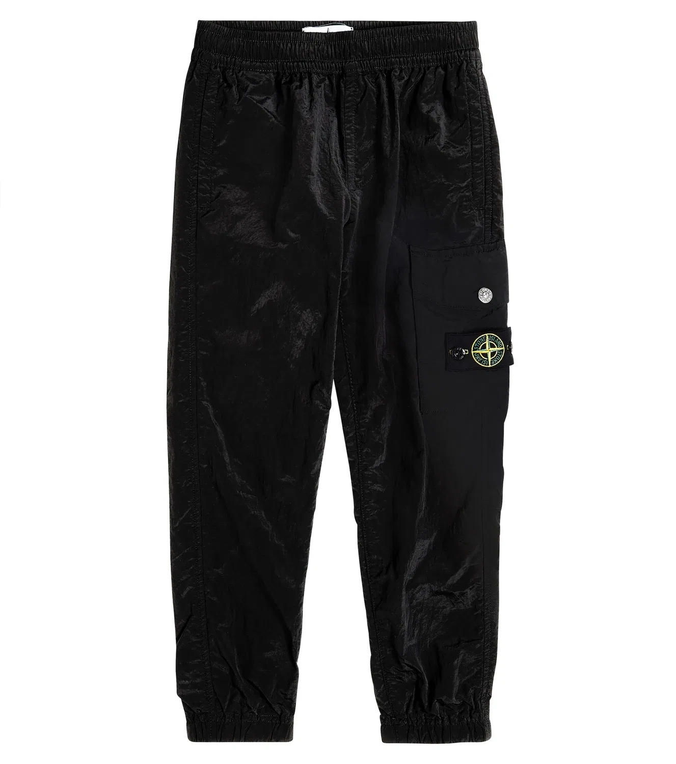 Карго-штаны из полиамида Stone Island Junior, черный