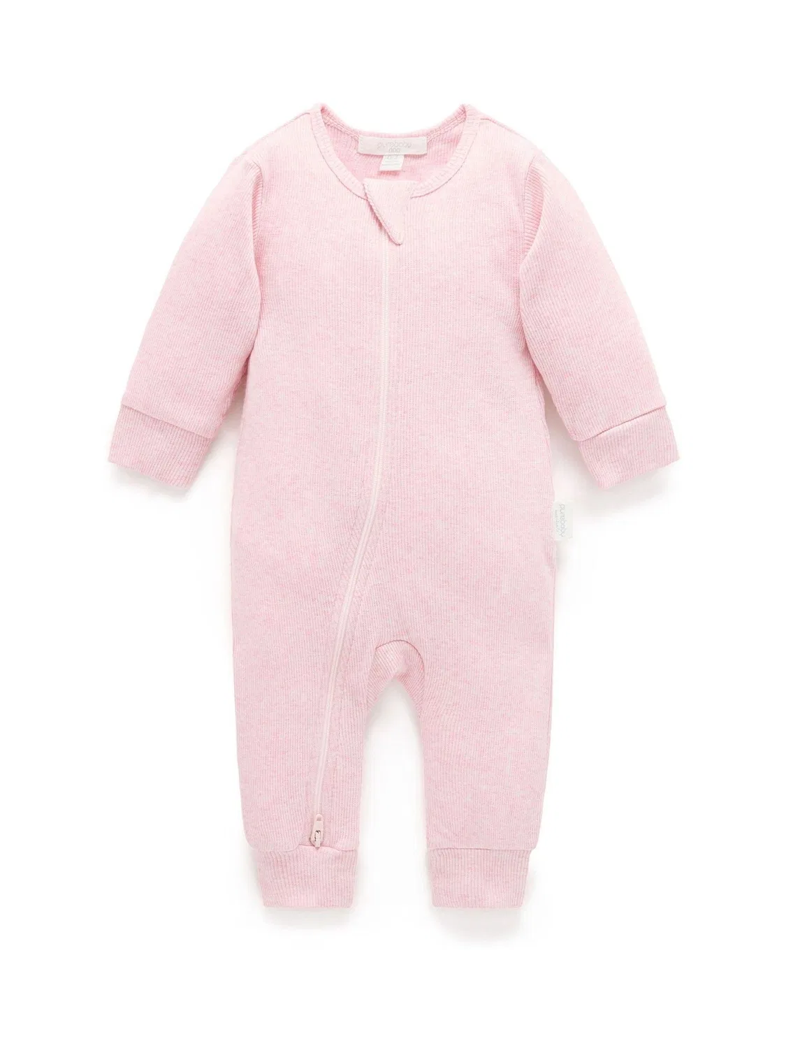 Боди с zip-застежкой Purebaby Pink