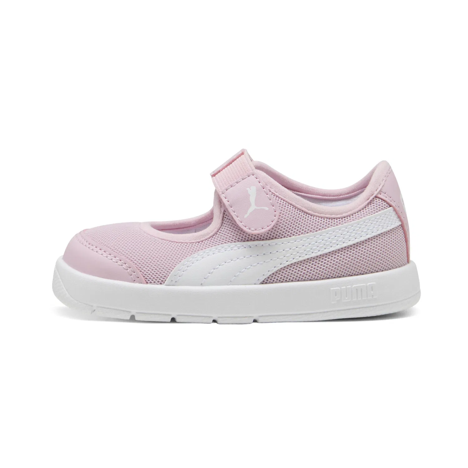 Детские кроссовки для девочек с липучкой Courtflex v3 Lina Puma, Rosa Weiss — фото 3