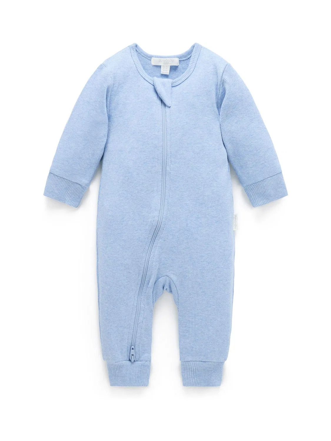 Боди на молнии Purebaby Blue