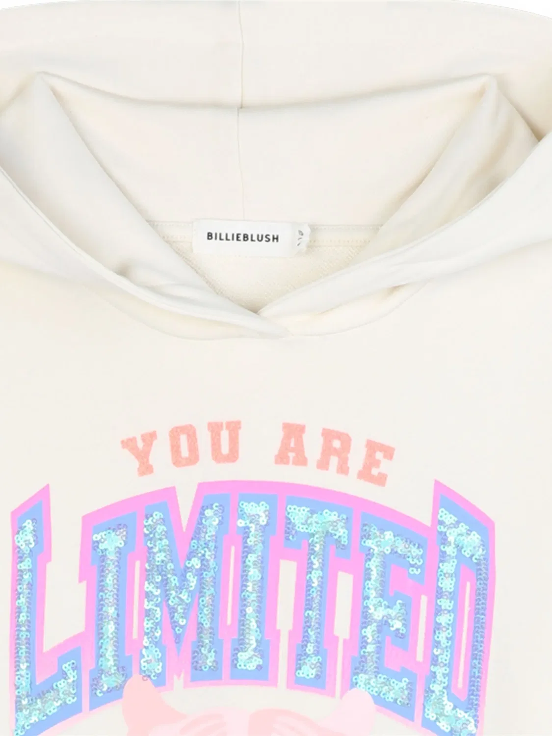 Платье-hoodie с графическим принтом Billieblush, кремовый — фото 3