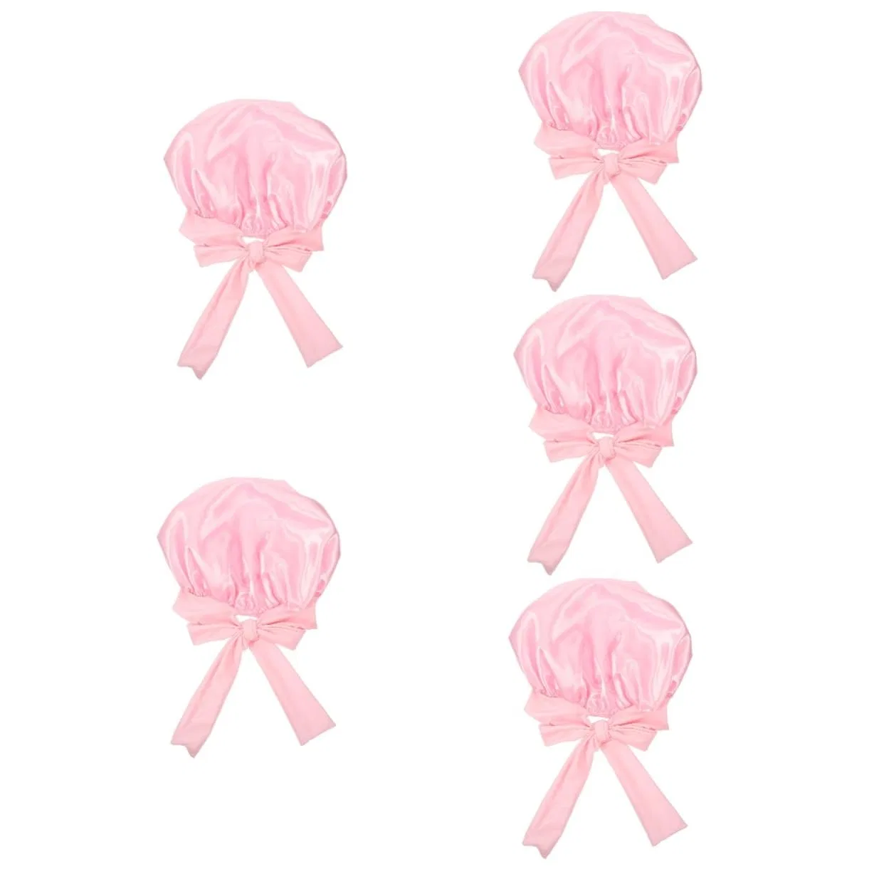 Набор шапочек для душа 5 шт, Satin, FRCOLOR, 31x31 см, Pink