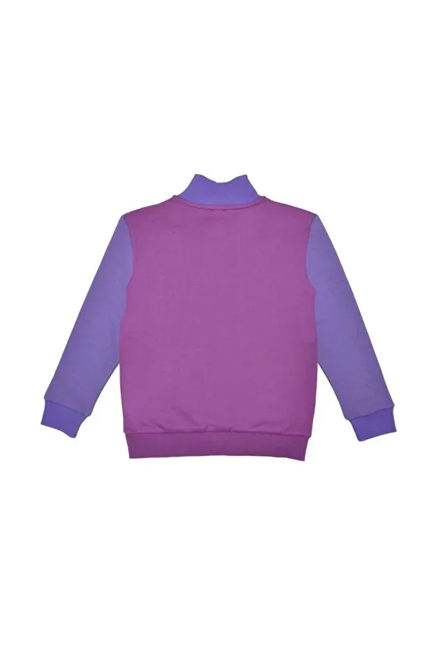 Детское худи для девочек с длинным рукавом United Colors Of Benetton, Lila — фото 3