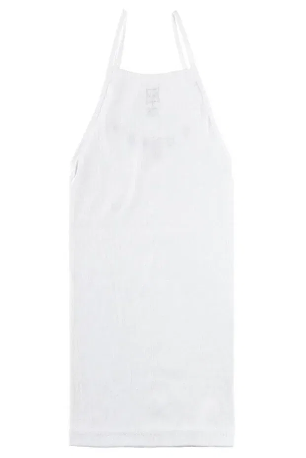 Детское для девочек белье хлопковое Pack of 5 100% cotton rope strap embroidered ribbed undershirt Tutku, White — фото 4