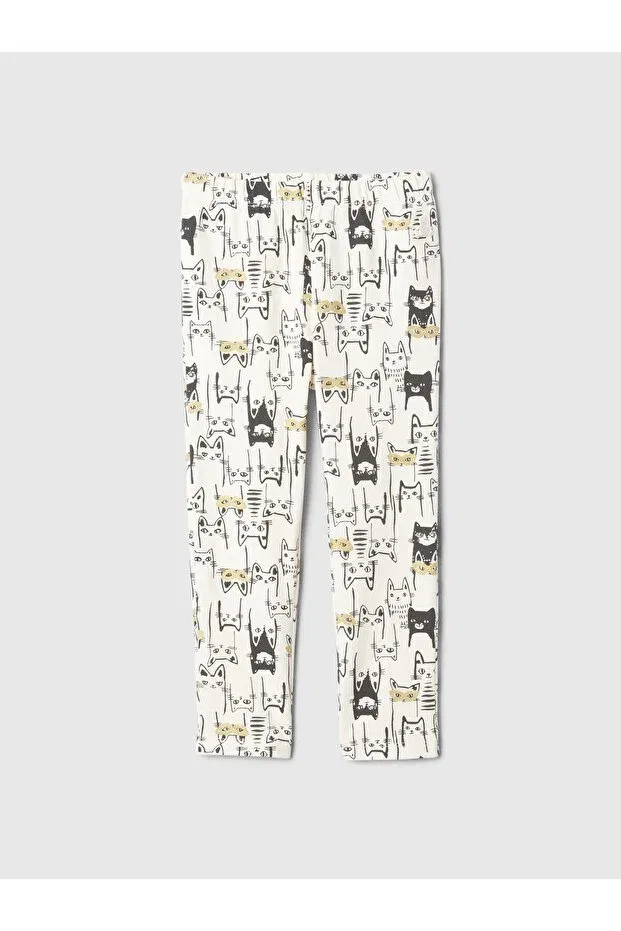 Детские леггинсы для девочек однотонные Gap, Off White-002