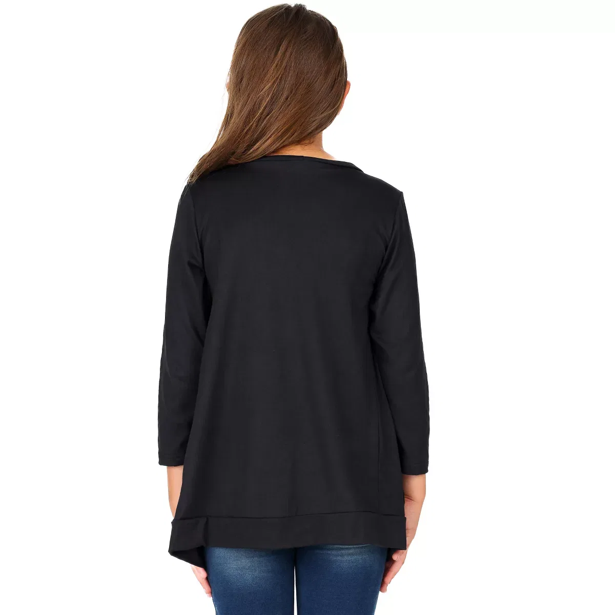 Детский кардиган для девочек с длинным рукавом 24seven Comfort Apparel, Black — фото 3