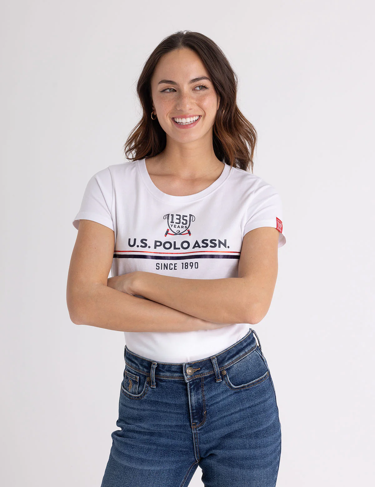 

Футболка U.S. Polo Assn 135 Anniversary Signature, белый