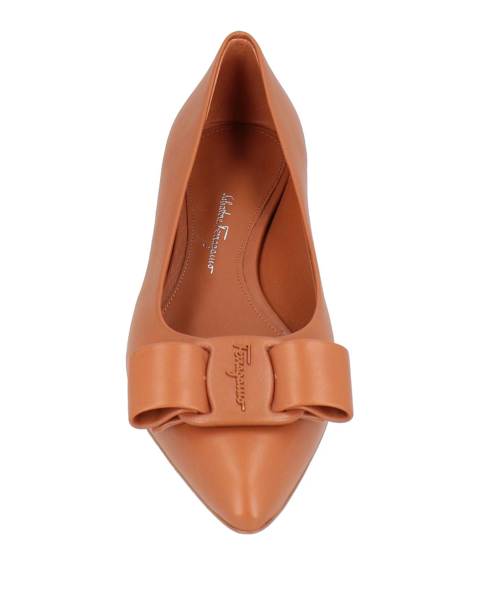 Балетки Ferragamo, коричневый — фото 4