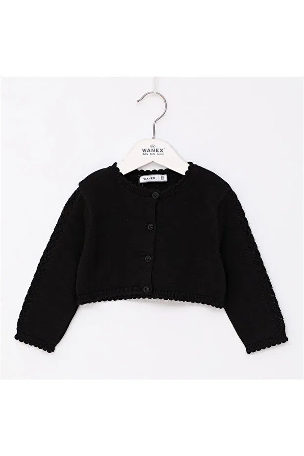 Детский укороченное вязаное кардиган для девочек Wanex, Navy Blue